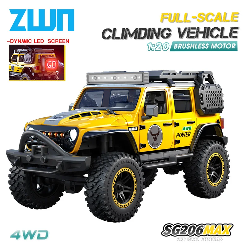 

SG206MAX SG206PRO 1:20 2,4G RC автомобиль профессиональный альпинистский автомобиль со светодиодной подсветкой 4WD бесщеточный внедорожный пульт дистанционного управления игрушки