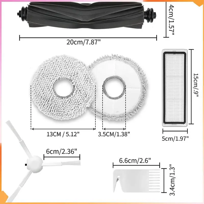 Spare Parts For Dreame L10S Ultra, L10 Ultra Robot Vacuum Cleaner With Main Brush HEPA Filter