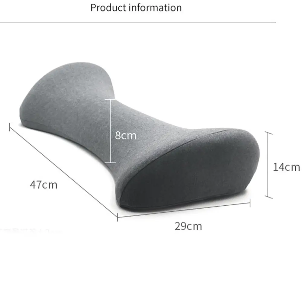 Bantal Lumbar Rebound Tinggi Busa Memori Dapat Dilepas Bantal Serviks Nyaman Perlindungan Tulang Belakang Bantalan Tidur Penopang Punggung