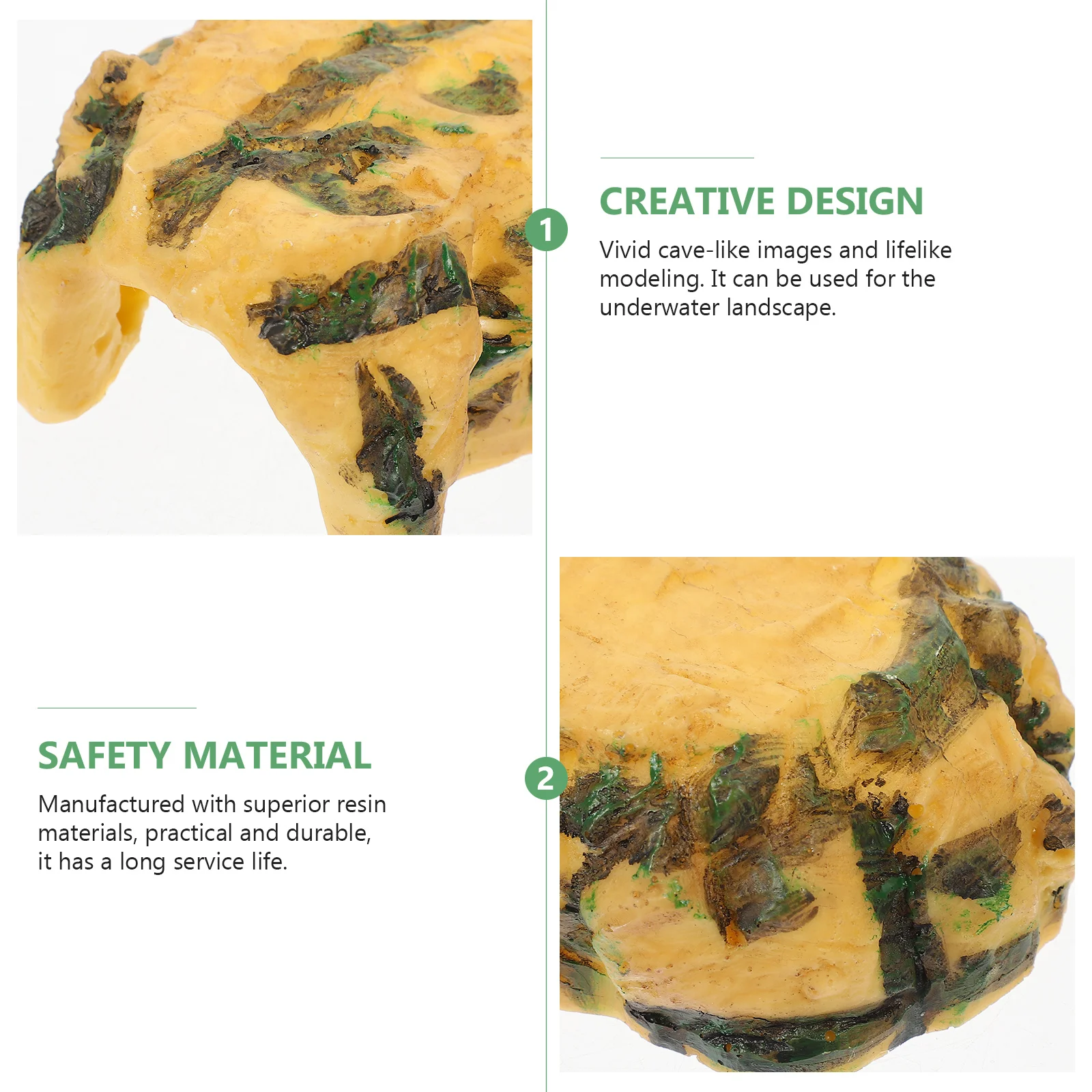 

Terrarium Accessory Resin Reptile Turtle Cave Stable Characteristics High Reliability Aquarium Fish Tank Decoration