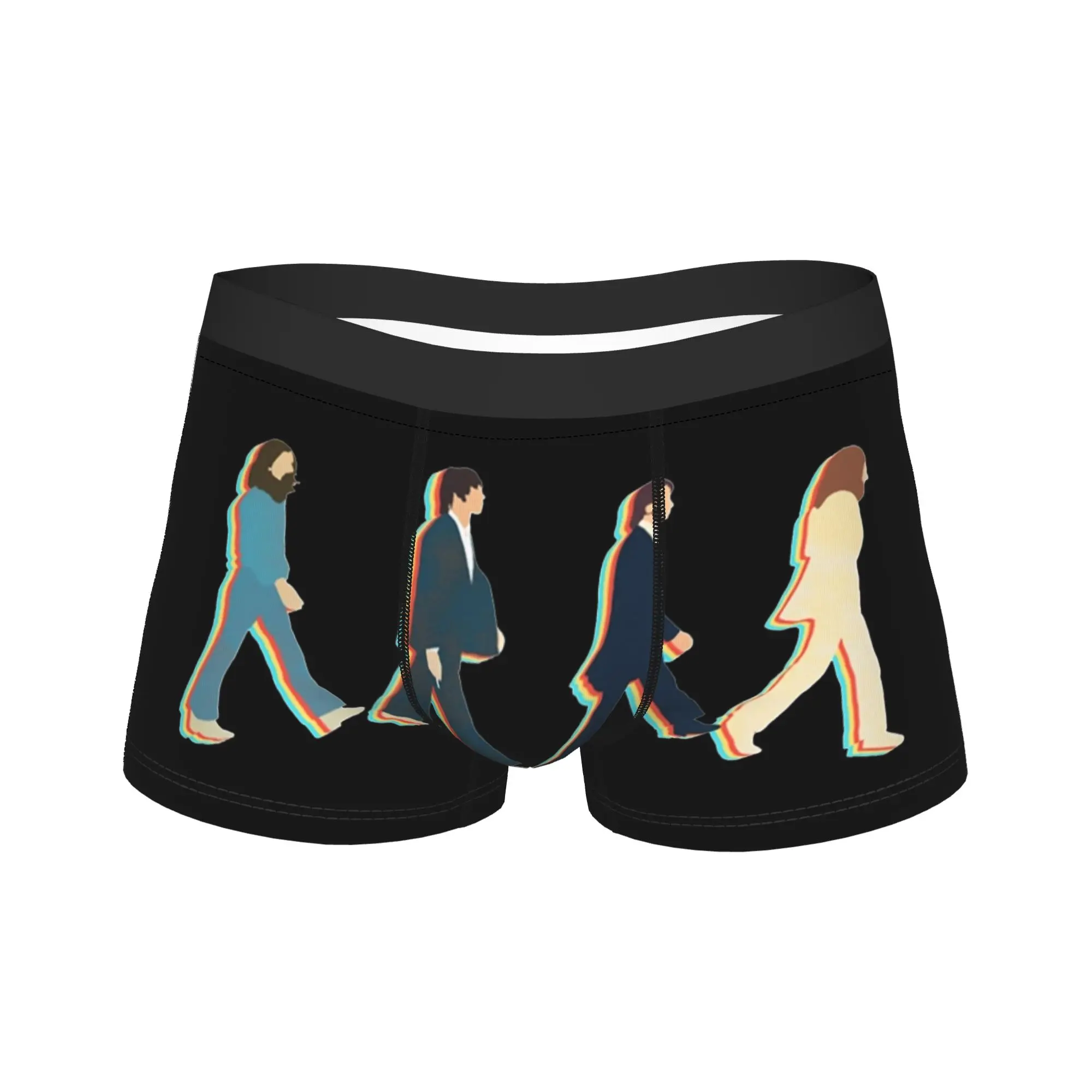 

Men Beatled Boxer Briefs Shorts Panties Breathable Underwear Male Humor S-XXL Underpants