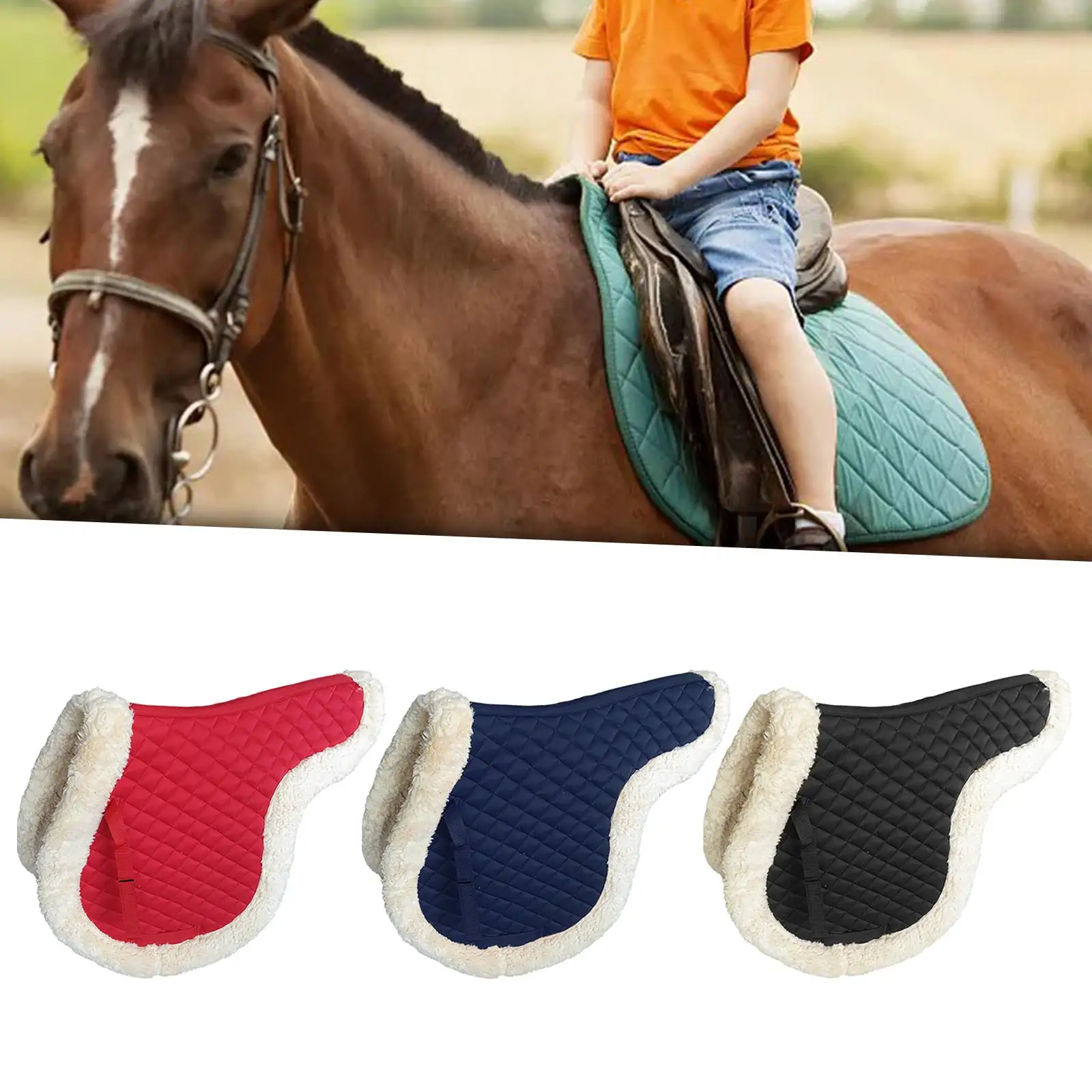 Quilted Saddle Pad Dressage Pad Comfortable Riding Accessories Practical