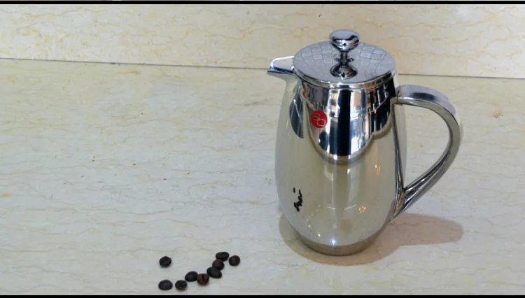 304 Stainless Steel French Press Coffee Pot, Filter Type Kettle, Teapot, Delicate Coffee Maker, 350ml, 800ml, 1000ml, 12oz