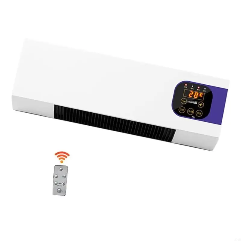   Wall Mounted Heating Machine Safety Electric Wall Mounted Heater Space Saving Nature Warm Wind with Remote Control