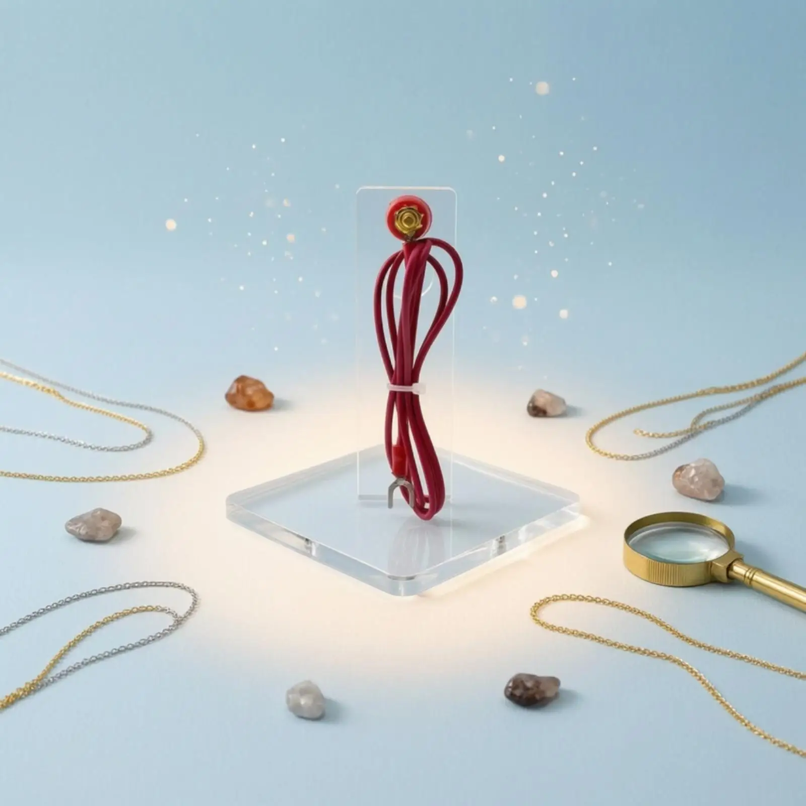 Jewelry Spot Welding Machine Accessory Stand with Red Cable Loop for Bench Welding Workstation