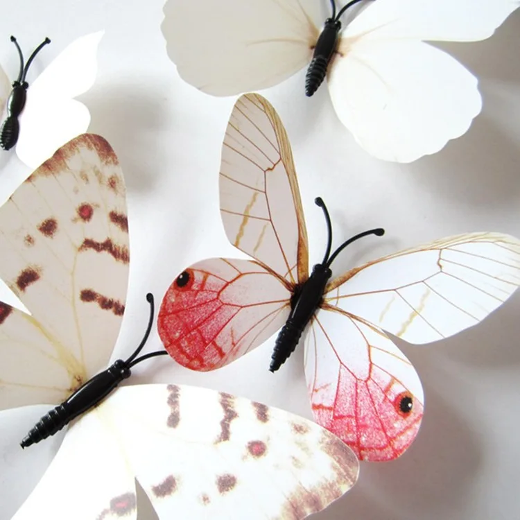 12 pcs 3D Butterfly Wall Decals - usage example