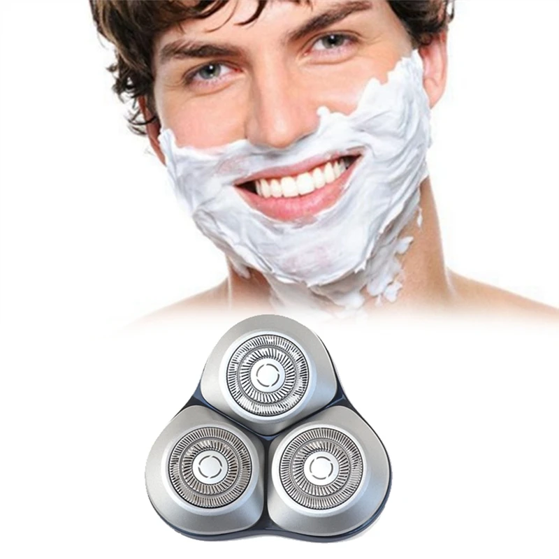 ل S101 ماكينة حلاقة كهربائية استبدال شفرة أداة تهذيب اللحية الشعر الحلاقة استبدال الرأس الأزرق + الفضة-A09G