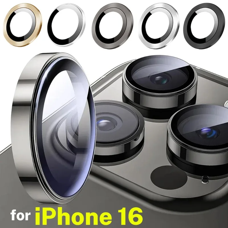 Camera Lens Protector for IPhone 16 Pro/iPhone 16 Pro Max 9H Tempered Glass Scratch Resistant Individual Lens Films for IPhone16