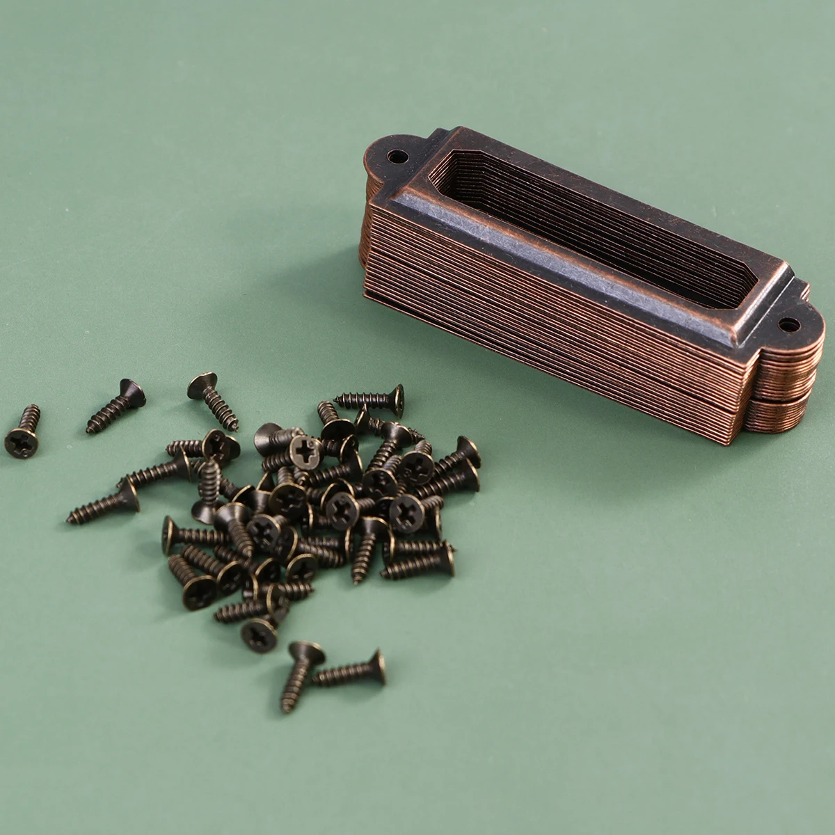 

25Pcs Retro Iron Tag Labels Pull Label Holder Vintage Cabinet Office Cupboard File Case Drawer Accessories Red