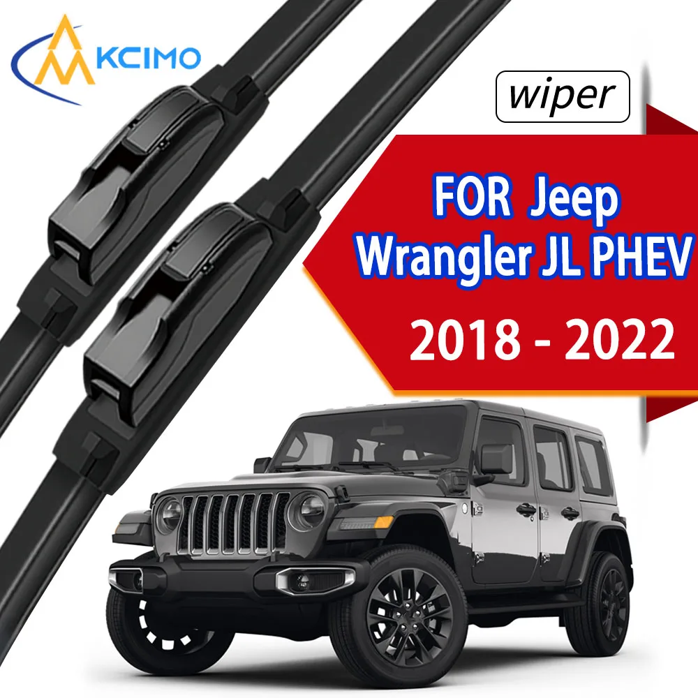 2pcs For Jeep Wrangler JL PHEV 2018 - 2022 Front Windshield Wiper Blades Windscreen Window Accessories