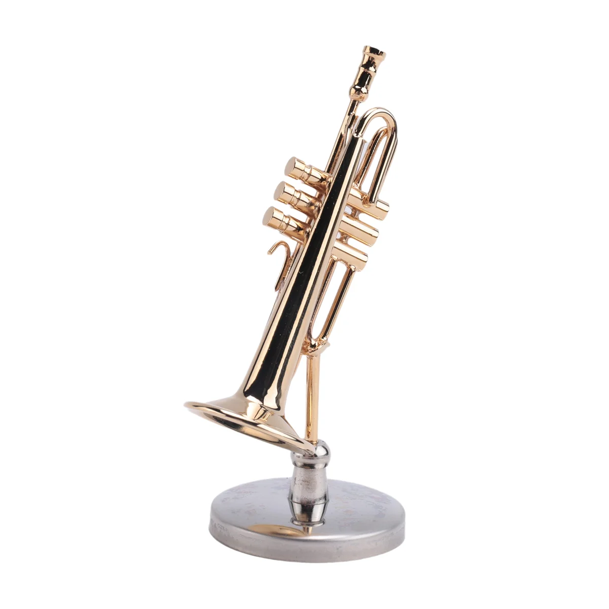 Sale Copper Miniature Trumpet with Stand and Case Mini Musical Instrument Miniature Replica Model Mini Trumpet Home Ornament