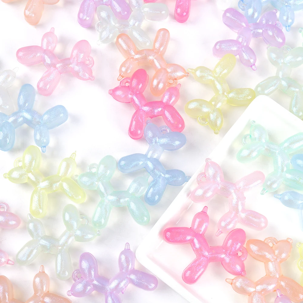 반짝이 AB 컬러 나비 아크릴 비즈 팔찌 DIY 쥬얼리 만들기 목걸이 공예 액세서리용 루즈 비즈