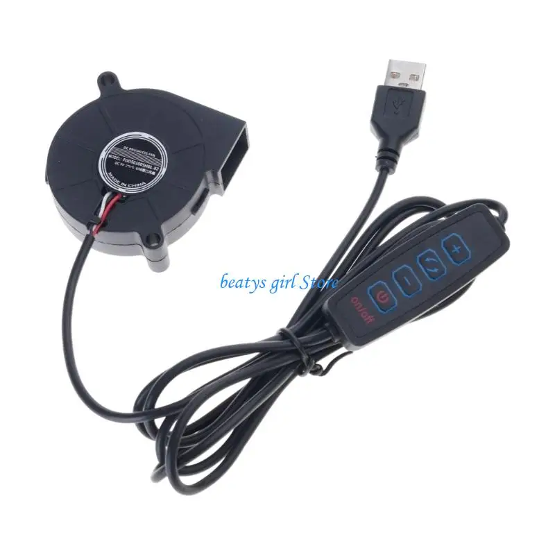 C7AB 5015 Cooling USB Blower Fan 3D Printer 5V Fan Blower Cooling Fan for PC 3D Printer Repair Replacement 50x50x15mm