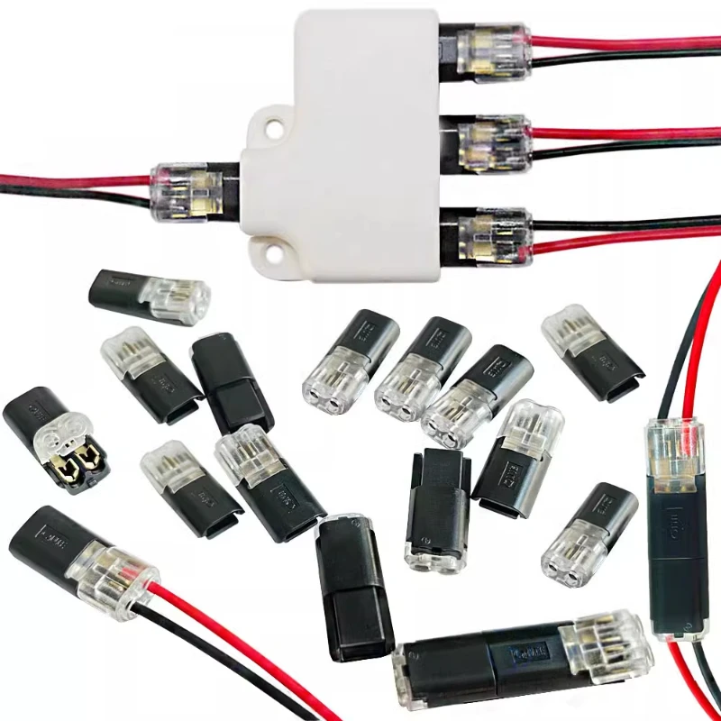

Wire Connector Set Splitter Box With Connector for Audio Auto Moto Lighting System 22-18AWG Led Strip Wire Cable Junction Box