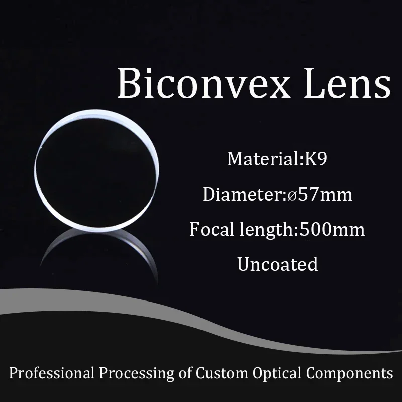 

K9 Optical glued Lens Cemented lenes Focal Length 500mm Diameter 57mm, Achromatic lens High Quality