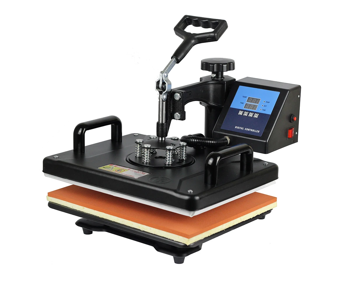 Cheap 30*38CM 6 in 1 Combo Heat Press Machine Sublimation Printer 2D Heat Transfer Machine for Cap Mug Plate Tshirts CE Approved