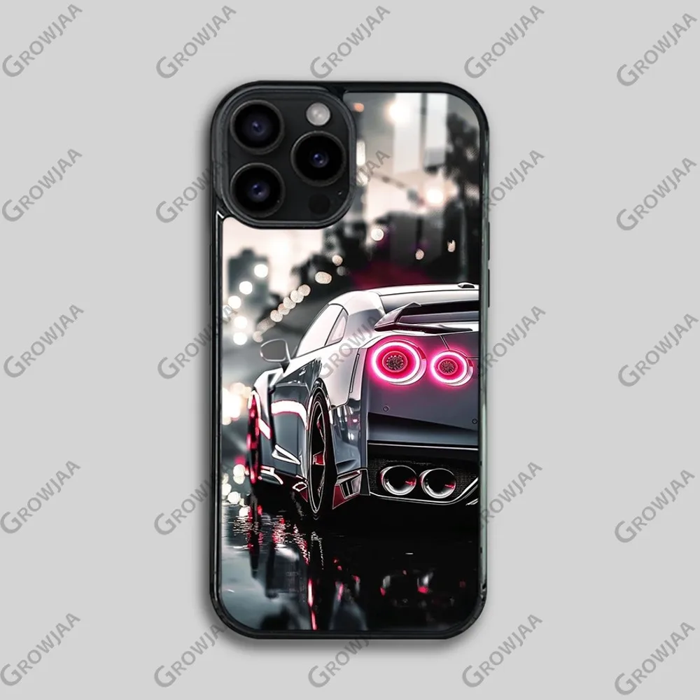 S-Skyline G-GTR Phone Case For iPhone 15 14 13 12 11 Pro Max Plus Mini Mirror Wireless Magnetic Cover
