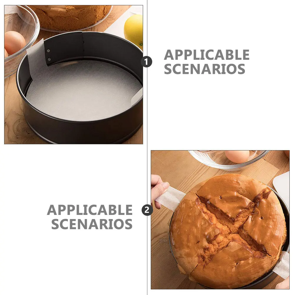 

1Set Cake Pan Liners Round Baking Paper 100 Pieces Parchment Sheets Non Stick Waterproof Oil Proof Baking Supplies for Desserts