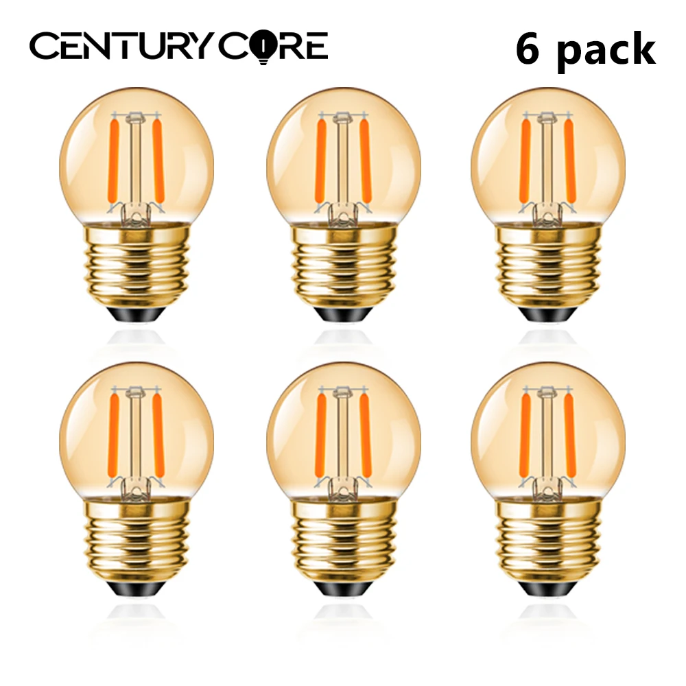 

G40 Led E27 Bulb 220V Amber Dimmable 1W 110V Vintage Ampoules Replaceable For Pendant Chandelier Filament Lamp Christmas Light