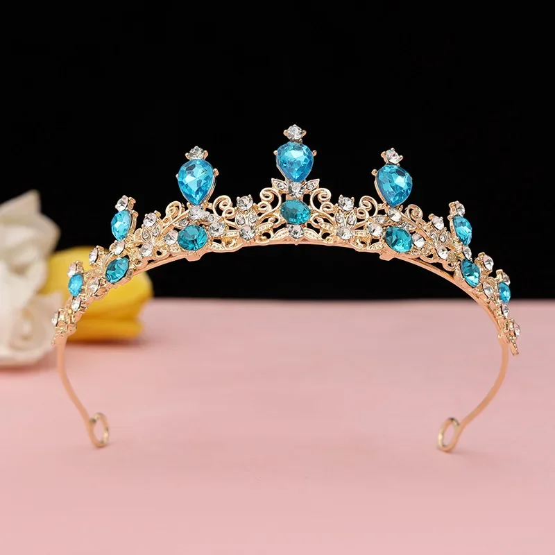 

Children's Tiara Princess Girl's Tiara Crystal Hair band Pink Frozen Children's birthday hair accessory