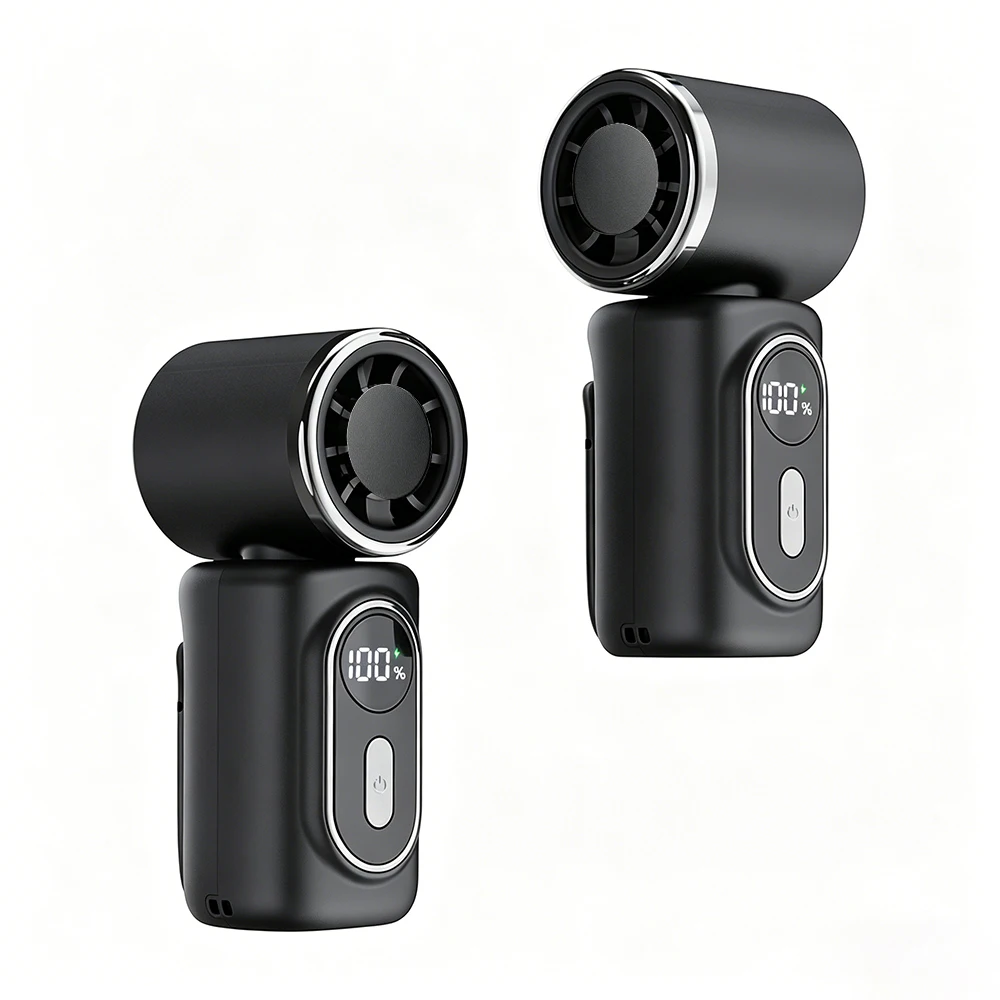 Draagbare mini handventilator met clip en 5 snelheden_voghion.com