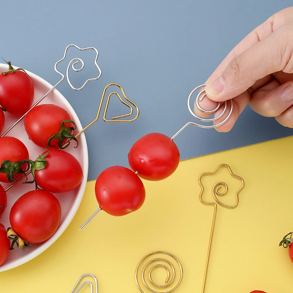 

10 Pcs Cocktail Sign Memo Clips Business Cards Name Tags Fruit Picks Table Number Holders Desktop Accessories Photo Displays