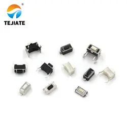 50PCS Patch Direct Insertion Horizontal-type 2 Feet Touch Key Microswitch Copper 2 Foot Side Press Button Switch 3*6*5MM