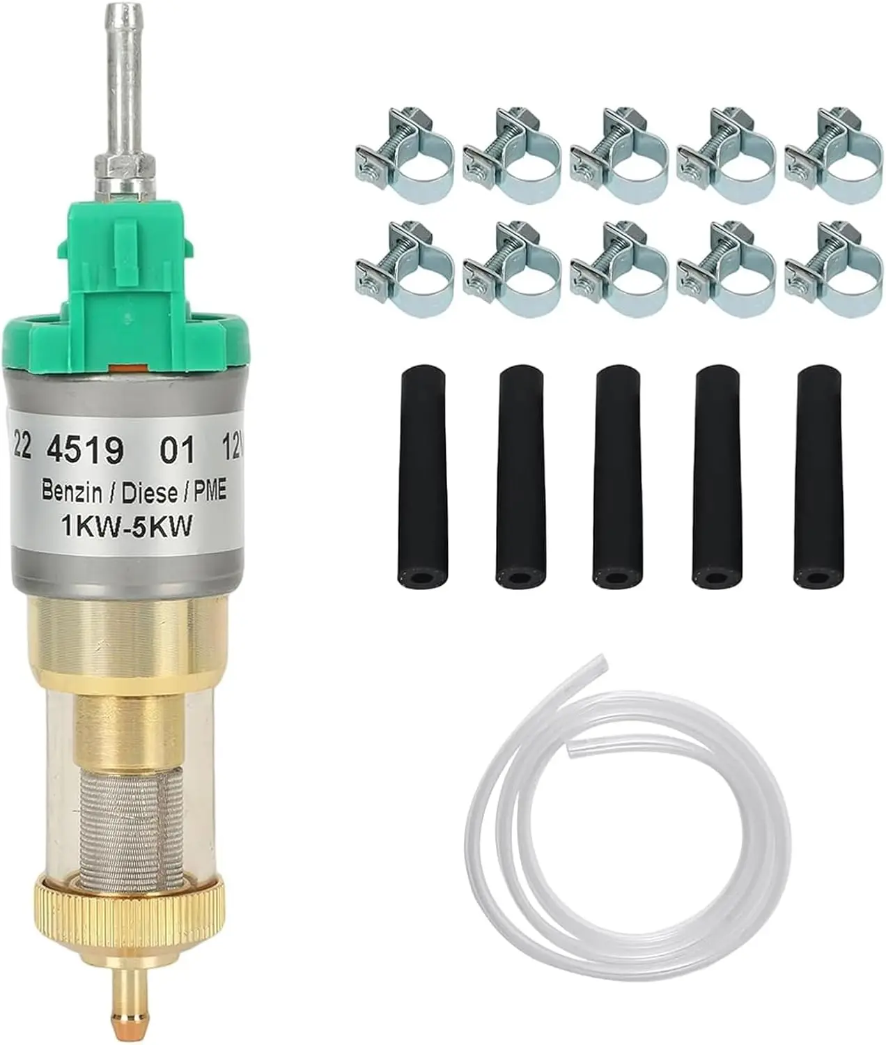 Bomba de combustível 12V 22ML com filtro duplo para aquecedor Eberspacher Airtronic D2 D4 D5, 2KW 3KW 5KW