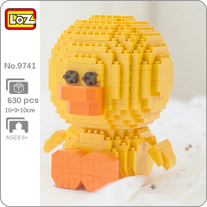 

LOZ 9741 Животные Мир Желтый Милый Куриное Крыло Сидячи Кукла Домашнее Животное 3D Мини Алмазные Блоки Кирпичи Строительная Игрушка Для Детей Без Коробки