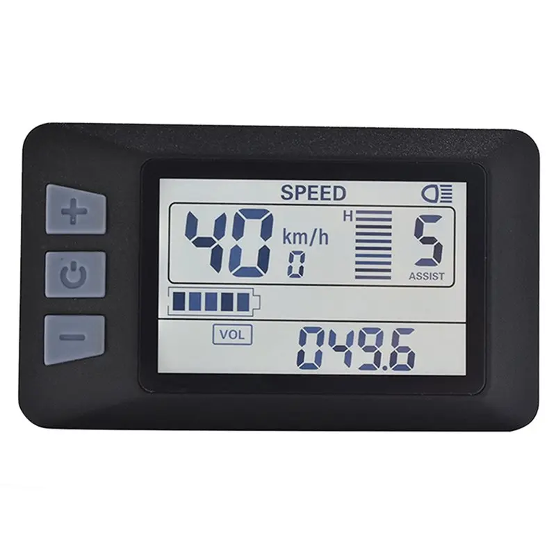 

【TRAVEL ESSENTIAL】Electric Bike LCD Display Meter With 6 Pin Waterproof Connector- 24/36/48V Support For Electric Bicycle Displa