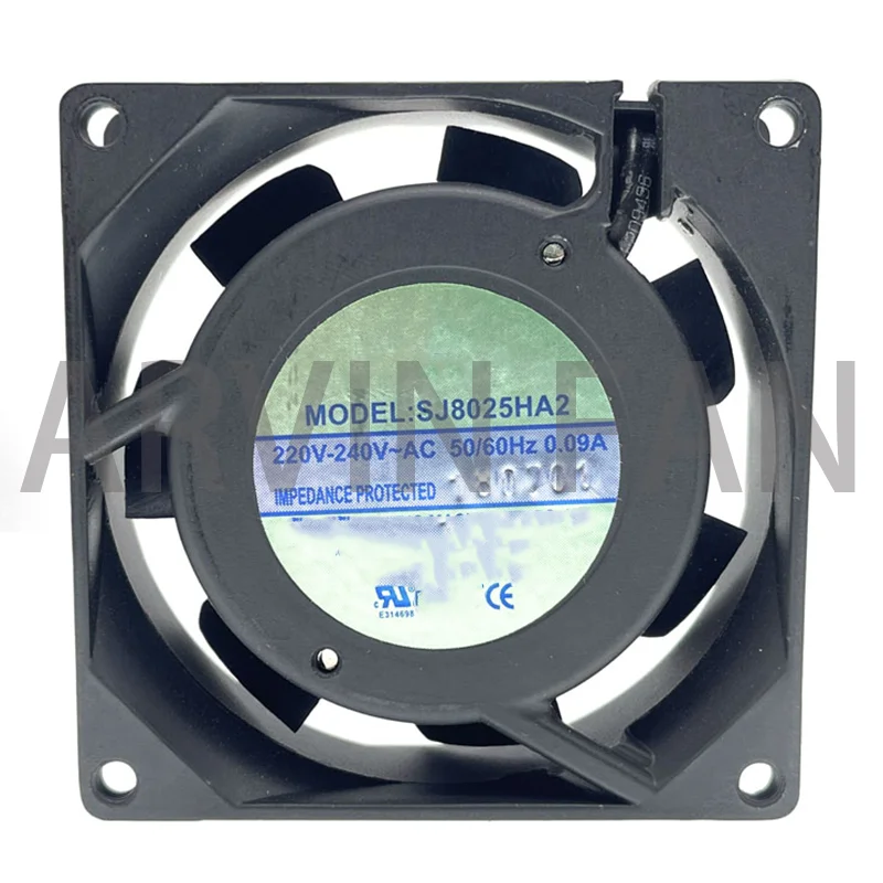 New 80mm AC 220V 240V Computer Cooling Fan,SJ8025HA2 SanJu 80X80X25mm 8cm Dual Ball Bearing 50/60Hz Server Case Cabinets Fans