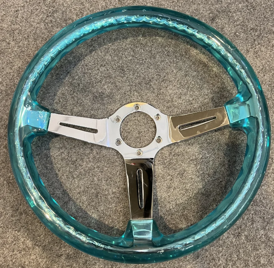 

Universal Custom 14 Inch Transparent Racing Car Modified Steering Wheel