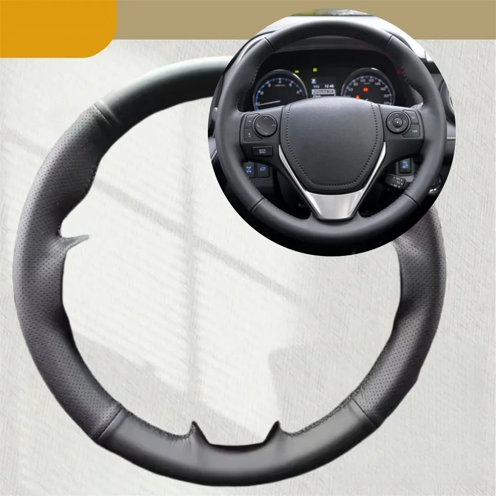Auto Lenkrad Abdeckung Für Toyota RAV4 Corolla 2014-2019 Auris 2013-2016 Künstliche Leder Auto Zubehör Lenkung wrap