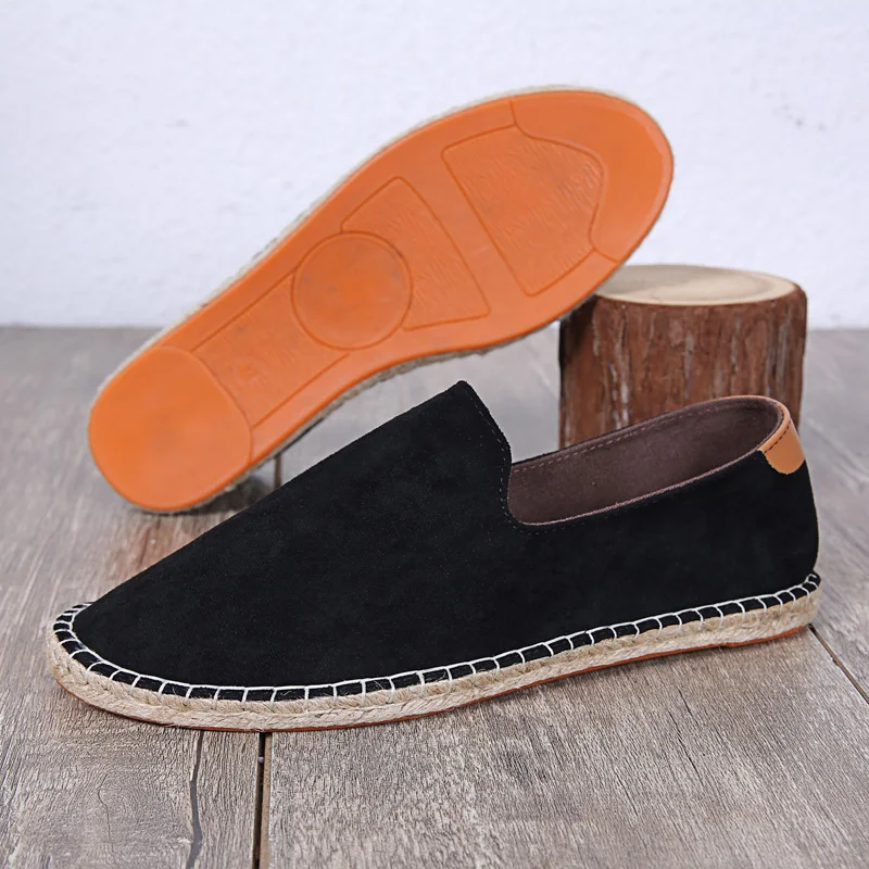 Zapatos de Verano para Hombre, Mocasines Transpirables, Alpargatas para Mujer, Zapatos de Lona con Diseño de Parches, Zapatos de Yute, Calzado Unisex para Exteriores