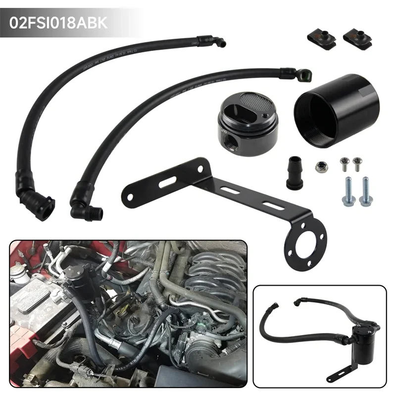 

Black 3.0 Oil Separator Compatible For 11-23 Ford F-150 2.7L/3.5L/5.0L 17-23 Raptor 18-21 Expedition Passenger Side