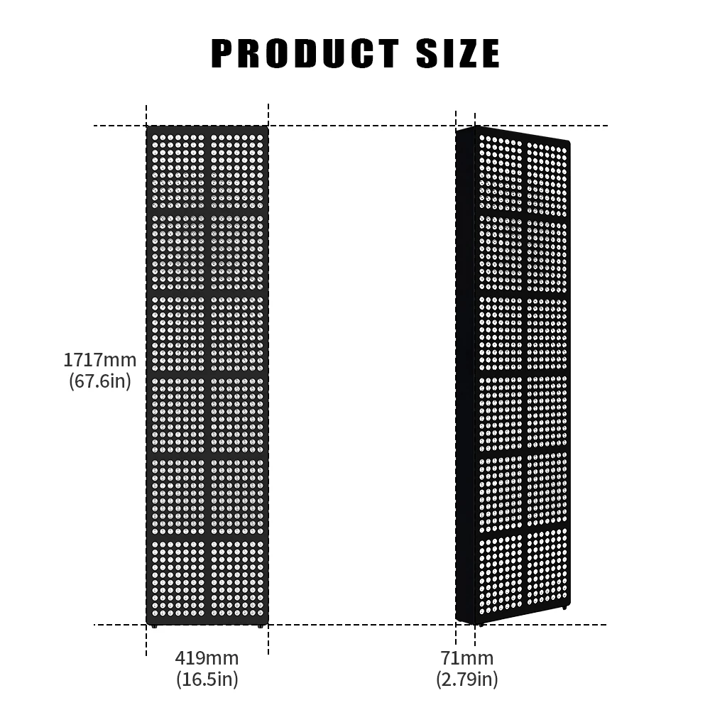 660nm 850nm 3600W Full Body Red Near Infrared Led Light Therapy PTD Panel