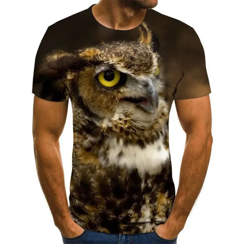 Birds Tiger Animals 3D Print T-Shirts Men Women Casual Short Sleeve Hip Hop T Shirt Oversized Harajuku Y2k Tees Kid Top Clothing