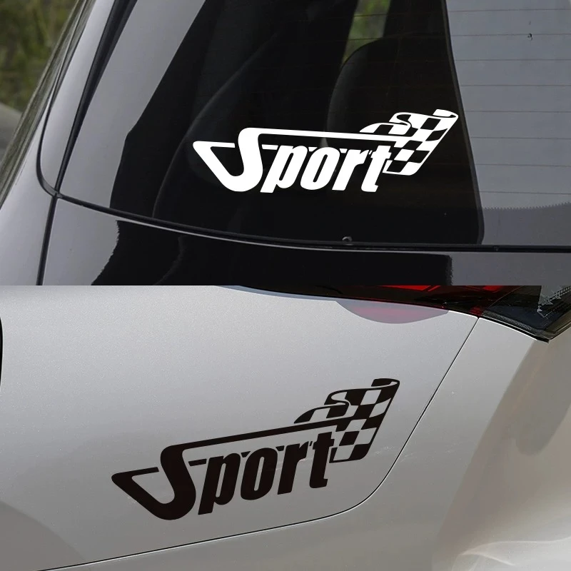 

1 шт. "Спортивная виниловая наклейка с клетчатым флагом (черно-белые стили)-наклейка «сделай сам» для автомобильных аксессуаров для ноутбуков