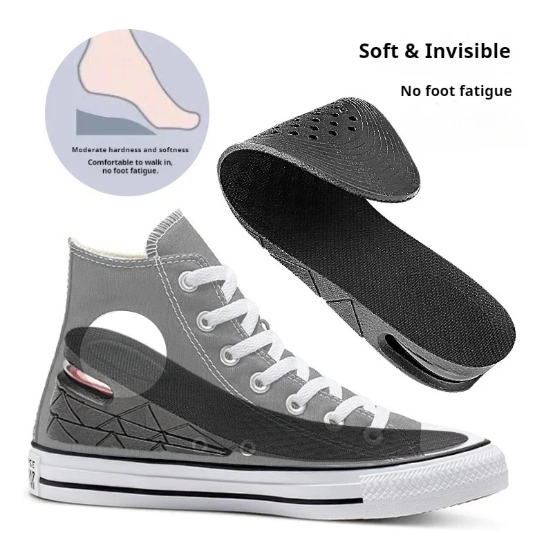 3-9 سنتيمتر الارتفاع زيادة نعل وسادة ارتفاع رفع قابل للتعديل قطع الحذاء كعب إدراج أطول صدمة دعم وسادة للقدم ماصة #3