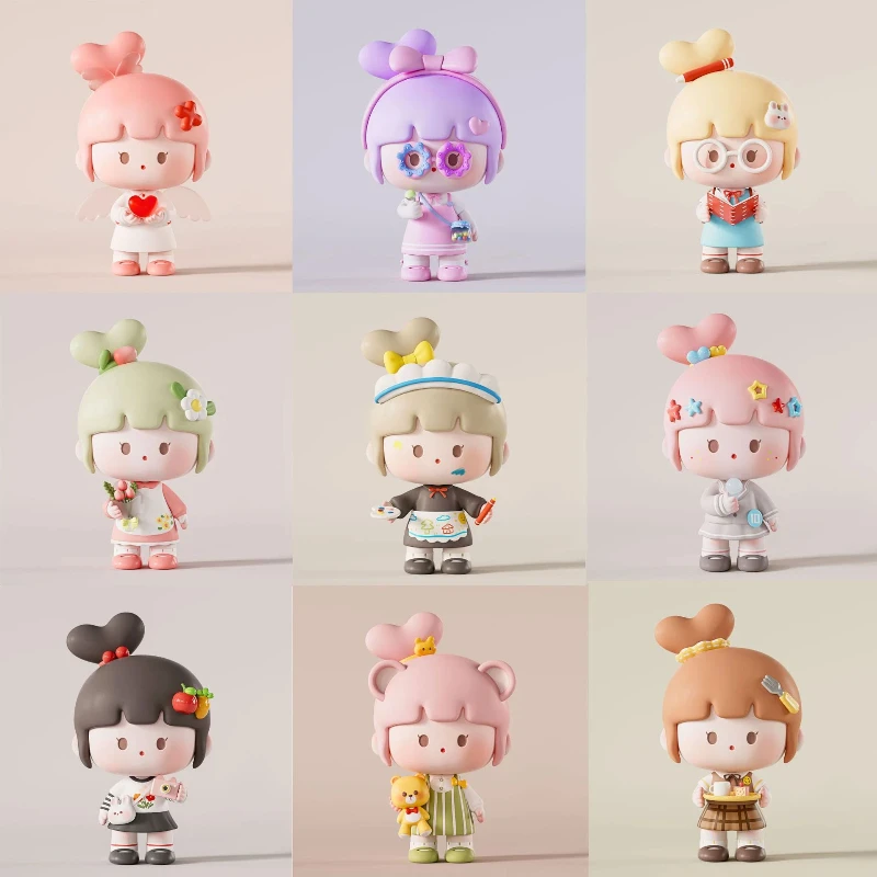 

Genuine Sugar Heart Series Blind Box Cute Girl Multi-Outfit Trendy Pvc Collectible Toys Birthday Surprise Gifts For Friend