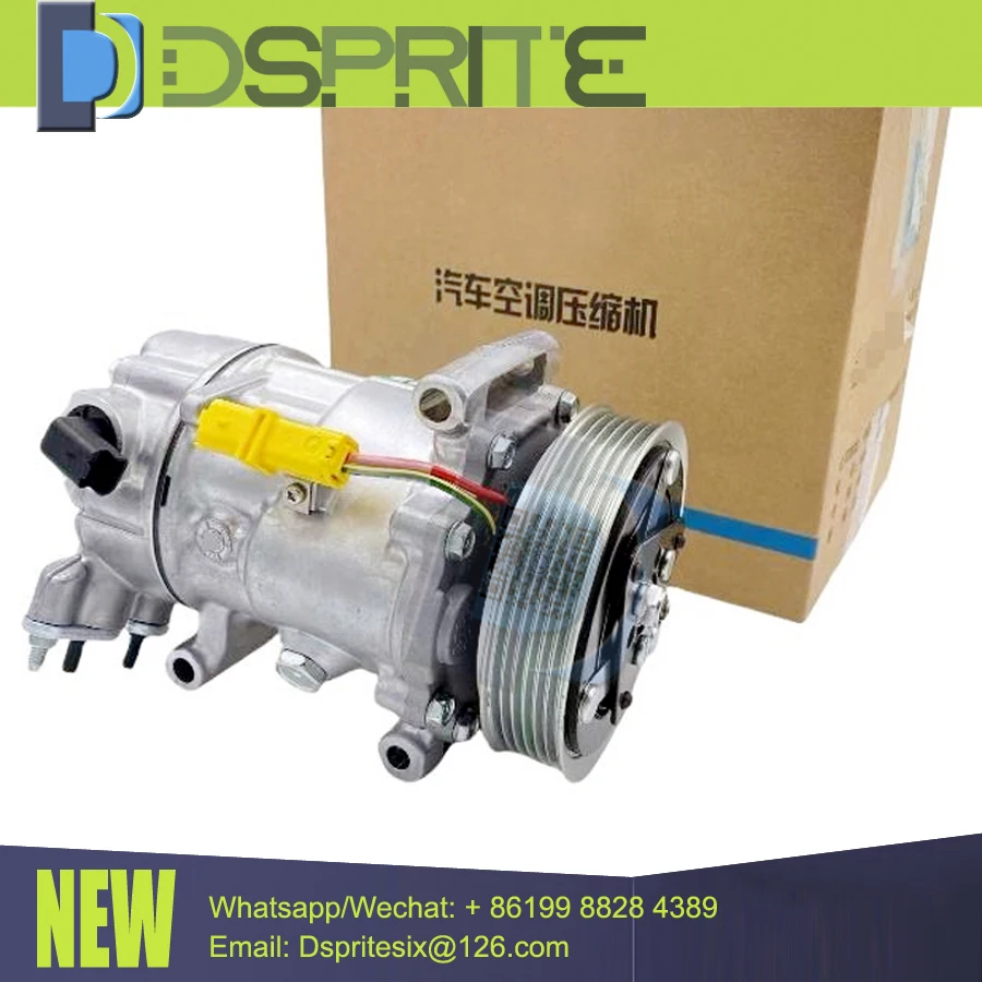 Para Peugeot 207 307 408 Citroen C2 C4 SANDEN SD6C12 1363F 1367F 1355 1351F 1367 1364F 1363 1351 1364 1367E 1355F Compressor AC