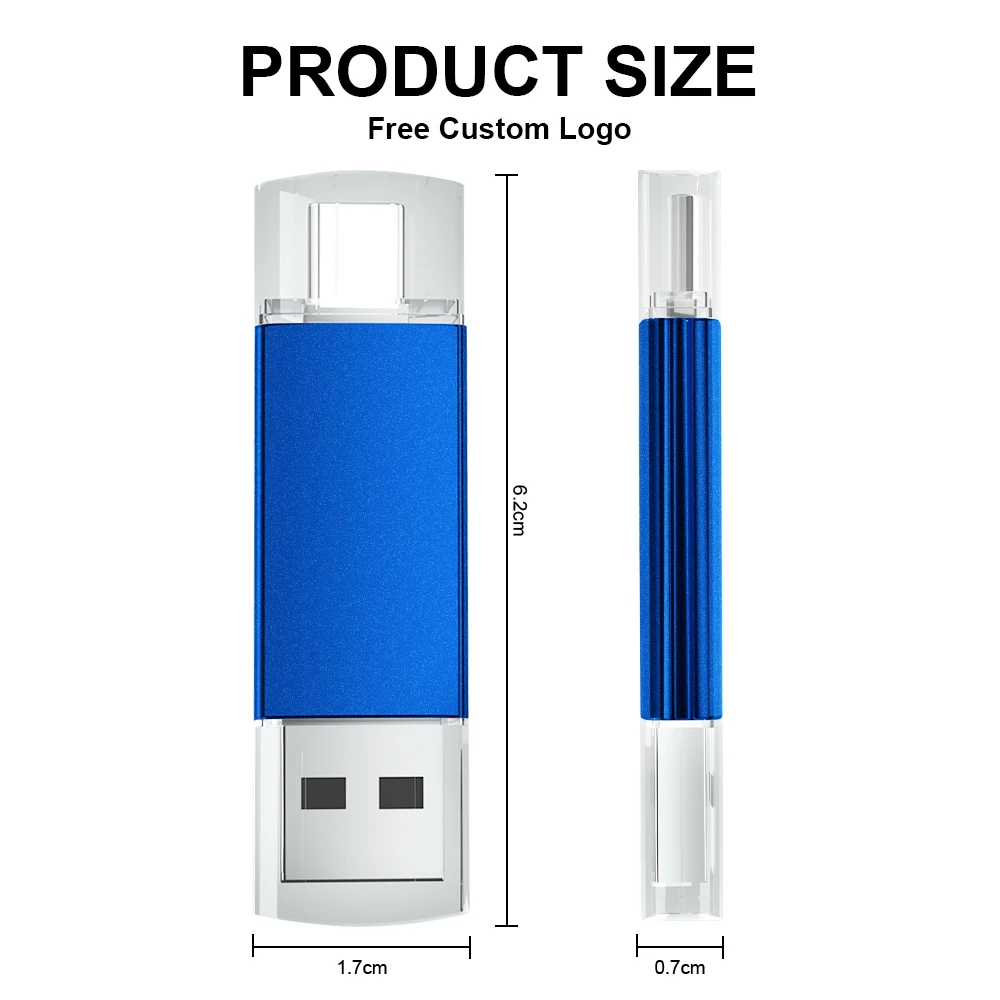 محرك أقراص فلاش USB من النوع C OTG 128GB 64GB 32GB 16GB 8GB 4GB USB Memory Stick 2.0 Pendrive عالي السرعة لجهاز Type-C