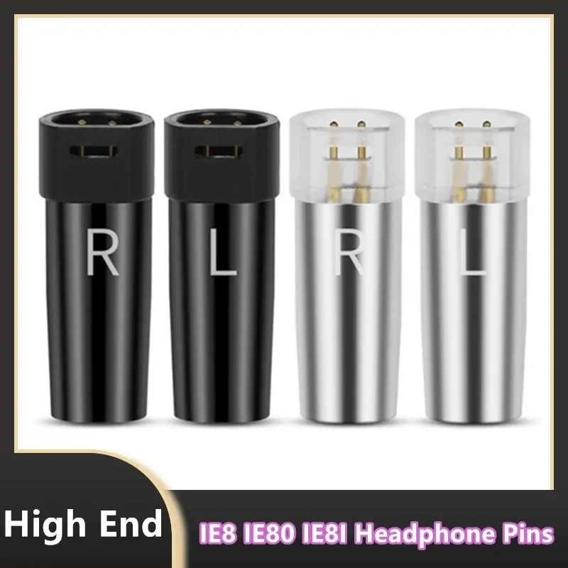 IE80 Headphone 2 Pin Upgrade Plug For IE8 IE8I DIY Headset Cable Audio Jack  Aluminum Alloy Gold Plated Headphone Plugs Adapters