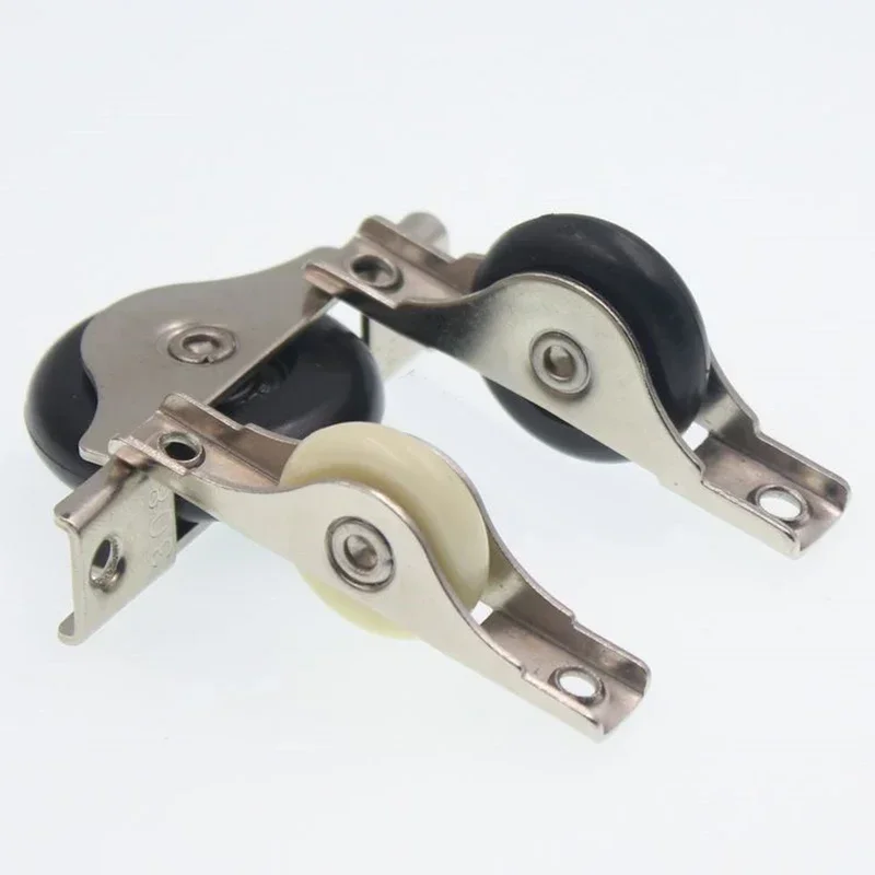 4Pcs Iron Frame+nylon Mute Wheel Sliding Door  Cupboard/Window Groove Load-bearing Pulley Bathroom Cabinet Wardrobe