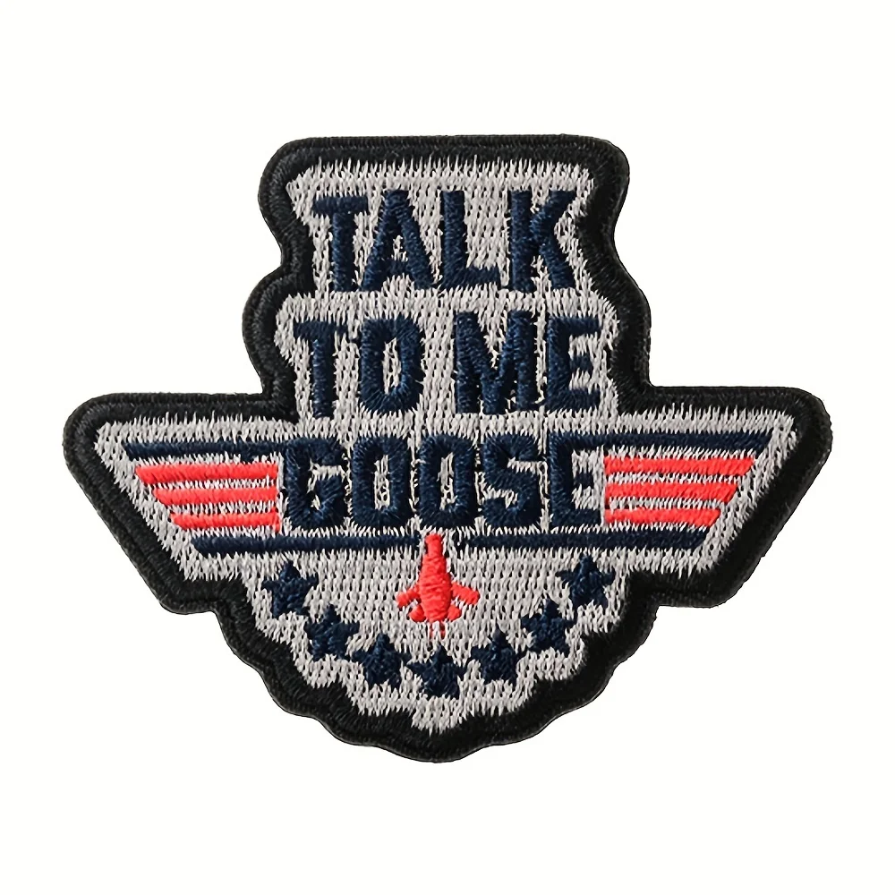 1 шт., забавная застежка-крючок-петля с нашивкой-липучкой «TALK TO ME GOOSE» — тактический военный рюкзак с вышивкой Morale для рюкзака Molle