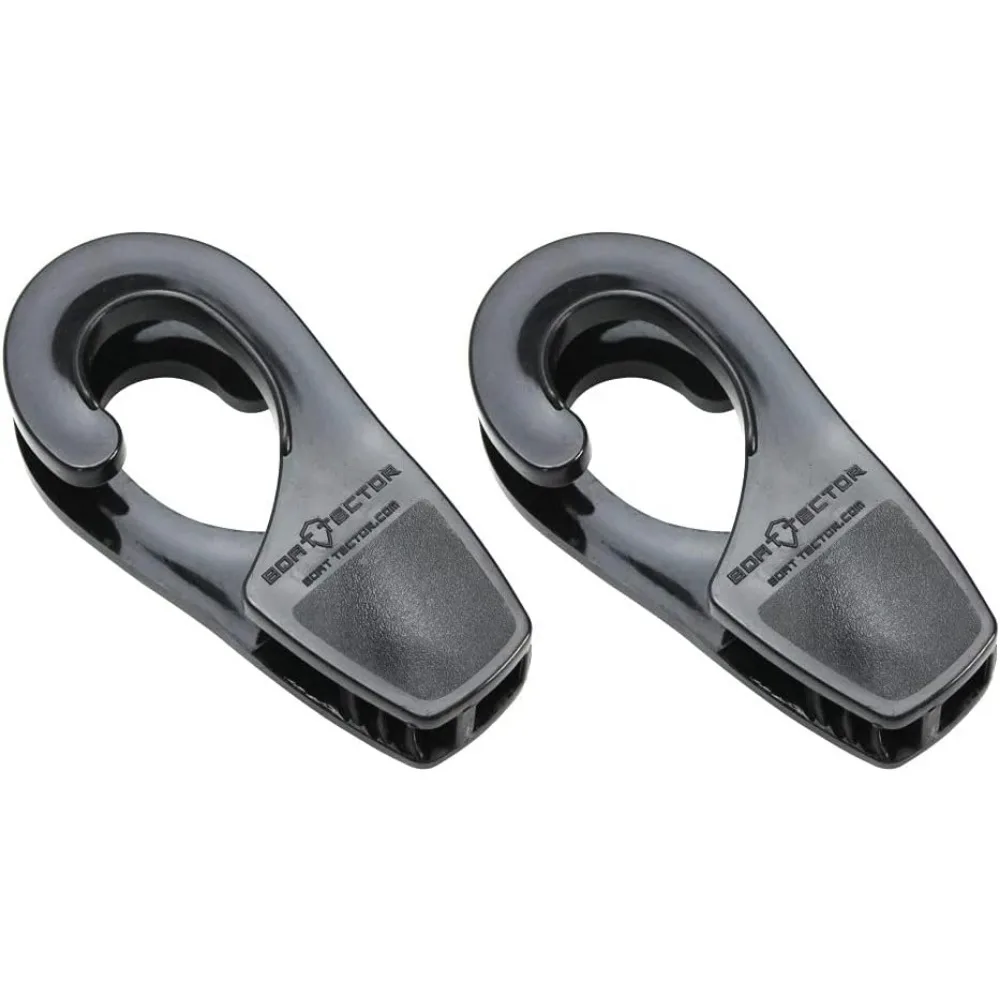 Cabides para pára-choque de trilho de barco, 1" pretos, pacote de 2 de valor para proteção marítima