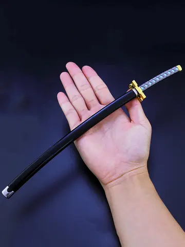 Sun Wheel Knife Metal Model Ghost Killing Blade Peripheral Handmade Anime Manga Cosplay Toys Children's Toy Collection Ornament