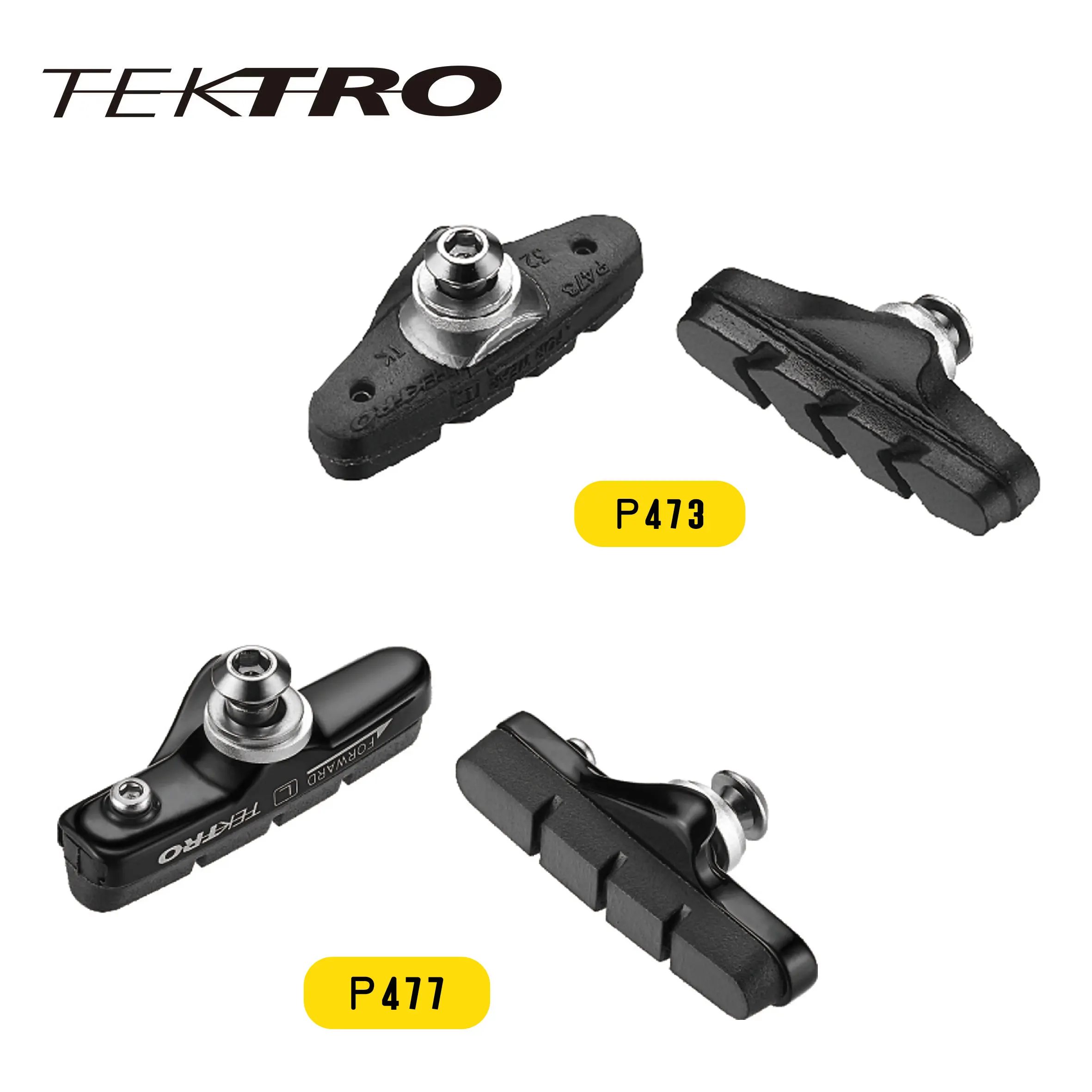 TEKTRO Shoe MTB ROAD Brake Shoes 836.12 P473 P477 Aluminum Rims Pads MTB ROAD Bicycle Brake Aluminum Rims Pads