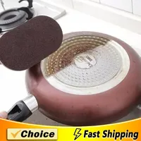 Reusable Emery Magic Sponge - Kitchen Pot Brush with Handle for Easy Cleaning and Decontamination - Washable and Eraser Cleaning