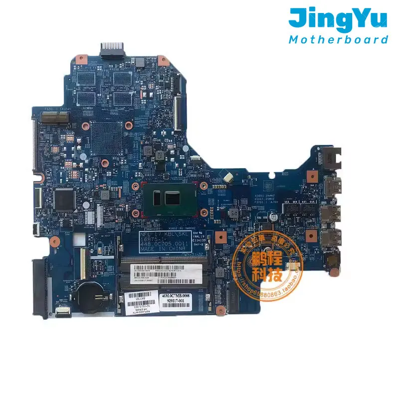 

For HP Pavilion 17-BS 17T-BR Laptop Motherboard 16875-1 448.0C705.0011 Notebook Mainboard CPU I5-7200U I7-7500U UMA DDR4